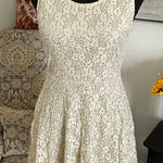 YA Los Angeles Cream Fit and Flare Cocktail Dress Photo 0