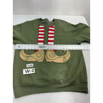 Fruit of the Loom Womans  Long Sleeve Pullover Christmas Sweatshirt Medium Green Photo 5