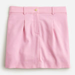J.Crew NWT Trouser Mini Skirt Italian City Wool 00 Pink Photo 0