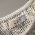 Ann Taylor White Cotton Crochet Knit Loose Bubble Trim Sleeveless Tank Vest Size Medium Photo 5