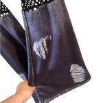 Legging Jean Bell Bottom Flare pants fish net Country western Rock Star costume Gray Size M Photo 1