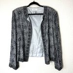 Adrianna Papell  Gray Beaded Silk Floral Evening Jacket Size XL Photo 1