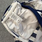 Venus High Neck Zip front Bikini Swimsuit Size 14 Navy/White Sailboat Stripe Photo 9