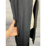 Chico's  0 Travelers Faux Leather Mix Vest Womens S 4 Snap Zip Pocket Slinky Black Photo 7