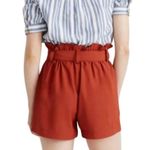 Madewell Womens Rust Paperbag Waist Shorts With Tie Belt Size 6 Photo 1