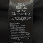 Topshop  Black Faux Leather Blazer Jacket Button Front Pockets Women's Size 12 Photo 5