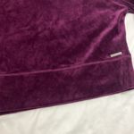 Calvin Klein  purple velour cropped hoodie woman’s size large Photo 5