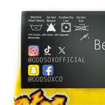 Odd Sox Flamin Hot Cheetos Crew Socks Mens Womens Fun Novelty Socks Yellow Red Photo 6