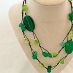 Park Lane Genuine Jade and Green Aventurine Statement Necklace, 32 inches Photo 3