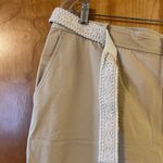 Ralph Lauren Lauren  Moreton Hall Pants Crochet Belt Sand Nordstrom NWT Size 16 Photo 3