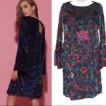 ECI NWT Black Multi Velvet Dress Photo 1