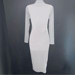 Pretty Little Thing  White Long Sleeve Bodycon Midi Dress Womens Small 4 Photo 6