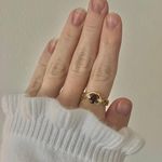 Boutique NWT Pear Garnet Gold Promise Engagement Ring “Scarlette” Red Coffin Teardrop Jewelry Photo 1