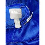 ASOS  Royal Blue Velvet Long Sleeve Cut Out Long Blouse Size 4‎ NWT Photo 6