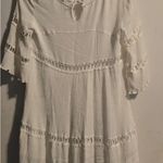 Listicle White Lace Trim Dress Photo 5