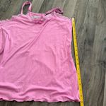 Joan Vass  coquette lace trim pink tank cami with bow Photo 3