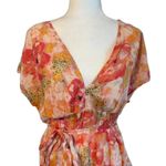 Free People  | Freddy Tie Floral Mini Dress in Fruit Punch V Neck Size Medium NWT Photo 7