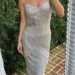 Revolve NWT  beaded silver dress gown sz s Photo 0