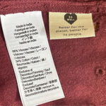 Madewell  Size M Ruffled Flannel Mini Dress Eyelet Oversized Prairie Mulberry Photo 9