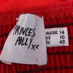 Princess Polly Red Halter Sleeveless Plunging Smocked Blouse Crop Top Size 10 Photo 2