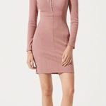 ASTR The Label Ribbed Corset Sweater Hook & Eye Bodycon Dress in Blush Pink S Photo 0