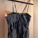 Urban Outfitters Black Mini Dress adjustable straps M pockets baggy minimalist Photo 3