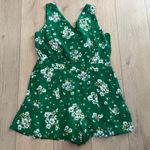 Ann Taylor Loft Women’s Green Floral Romper Size 2 Photo 1