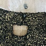 Ark & Co. Gold Flecked Black Boucle Tweed High Neck Party Dress L Photo 5