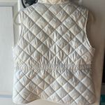 st. john's bay White puffer vest with gold accents Photo 1