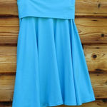 Boston Proper NWOT  Turquoise Jersey Skirt Photo 0