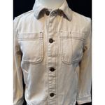 Treasure & Bond Women’s Beige 100% Cotton Jean Jacket Sz S Photo 1
