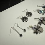 Dangle Drop Pierced Earrings Lot Of 4 Silver Tone Dragonfly Hummingbird Etc Photo 9