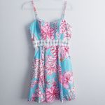 Lilly Pulitzer Lenore Cutout Breakwater Blue Mini Resort Dress Photo 1