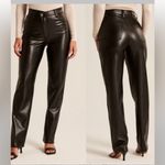 Abercrombie & Fitch Abercrombie NEW WITH TAGS The 90’s Straight Ultra High Rise Leather Pants Photo 1