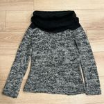 Wooden Ships Anthropologie  Black White Wool Cowl Neck Sweater Size S/M Photo 0