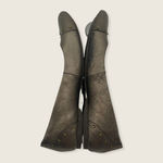 Kork-Ease Korks by  Anabel Studded Metallic Pewter Leather Ballet Flat Q14118 9 Photo 4