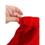 VTG Red Velvet Skirt High Waist Mid Length 1950s Style Zip Closure 12x19/US 0 Photo 6
