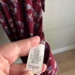 GILLI Boutique Burgundy Floral Sleeveless Faux Wrap Maxi Dress Size S Red Photo 5