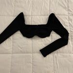 Princess Polly  black long sleeve crop top size 2 Photo 1