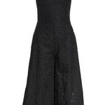 NWT Jonathan Simkhai Scallop Edge Embroidered Jumpsuit Black Embroidered SZ 4 Photo 1