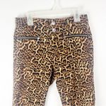 ZARA  Animal Print Faux Front Zipper Pockets, Size 4 Photo 7
