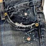 7 For All Mankind boot cut distressed bejeweled denim jeans Excellent Like New! Photo 9