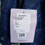 JS Collections  Navy Metallic Soutache Gown Photo 5