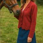 Coldwater Creek Ruffle Linen Cardigan Sweater Photo 5