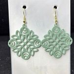Handmade Mint Green Filigree Earrings Photo 0