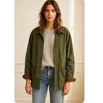 Vintage Cabin Creek Barn Coat Army Green Corduroy Trim Classic Preppy 2XL Size XXL Photo 1