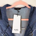 NWT Ruti Relaxed Denim Hooded Jacket Zip Up Slouchy Size Small/ Medium Blue Photo 9