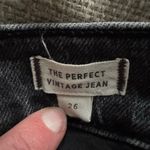 Madewell The Perfect Vintage Straight Leg Black Wash Jeans in Lunar Wash Size 26 Photo 6