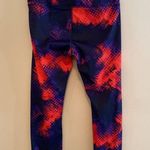 Athleta  Leggins Blue Abstract Red Size SMALL Photo 4