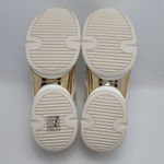 Michael Kors Olympia Metallic Logo Jacquard Trainer Cream Gold Women's 10M NIB Photo 10